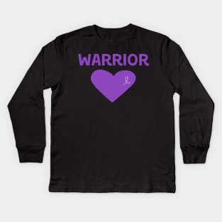 Purple Ribbon Gifts Get Well Gift Awareness Eating Disorders Domestic Violence Lupus Fibromyalgia Kids Long Sleeve T-Shirt